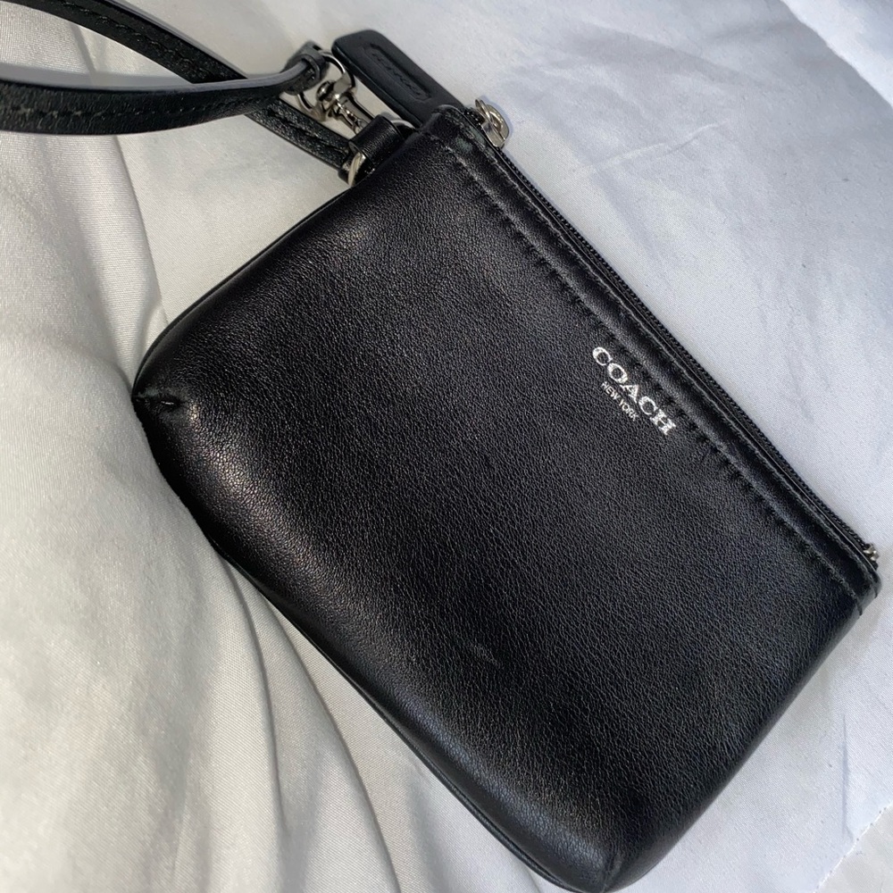 Black coach wristlet